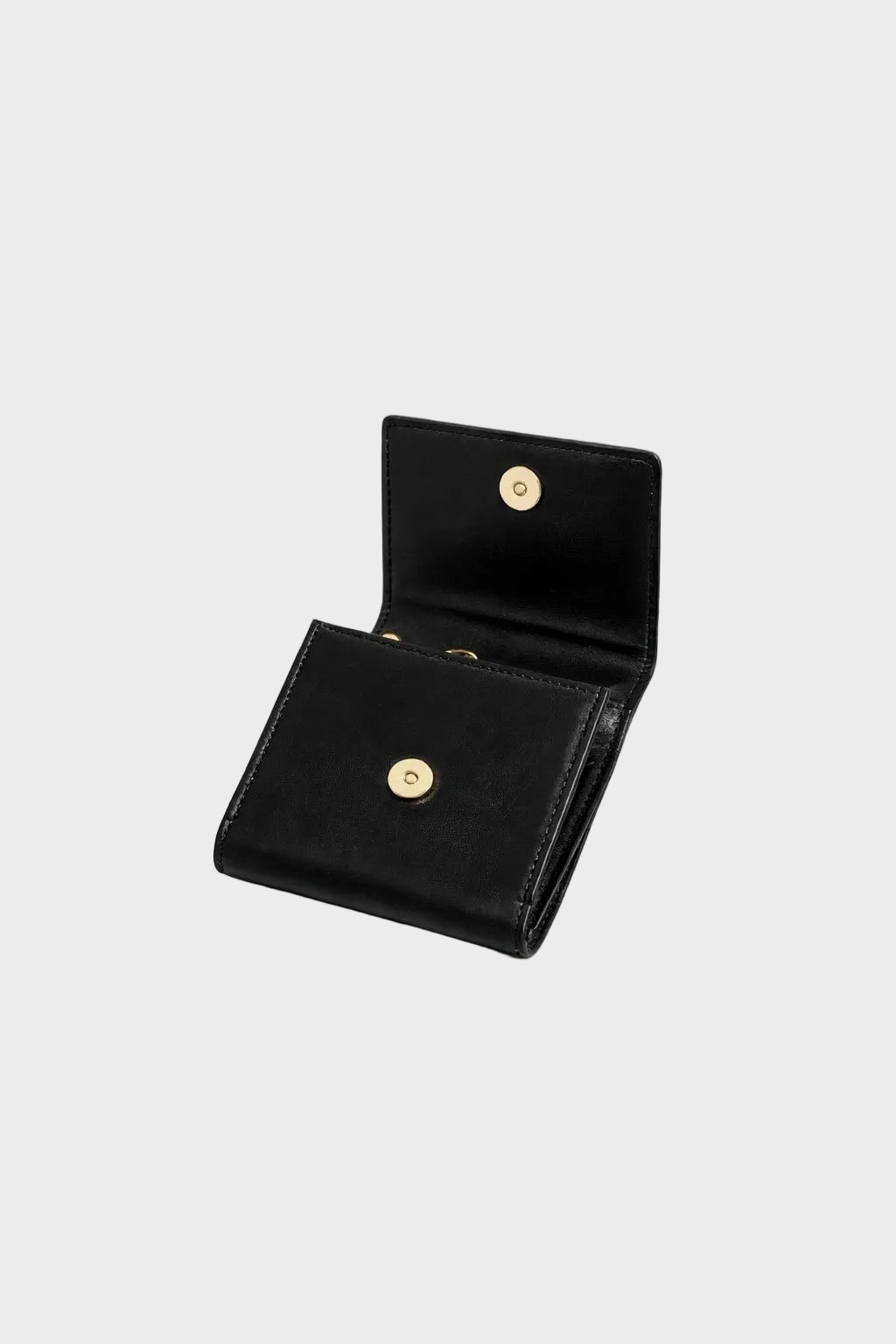 Compact Wallet Black Check